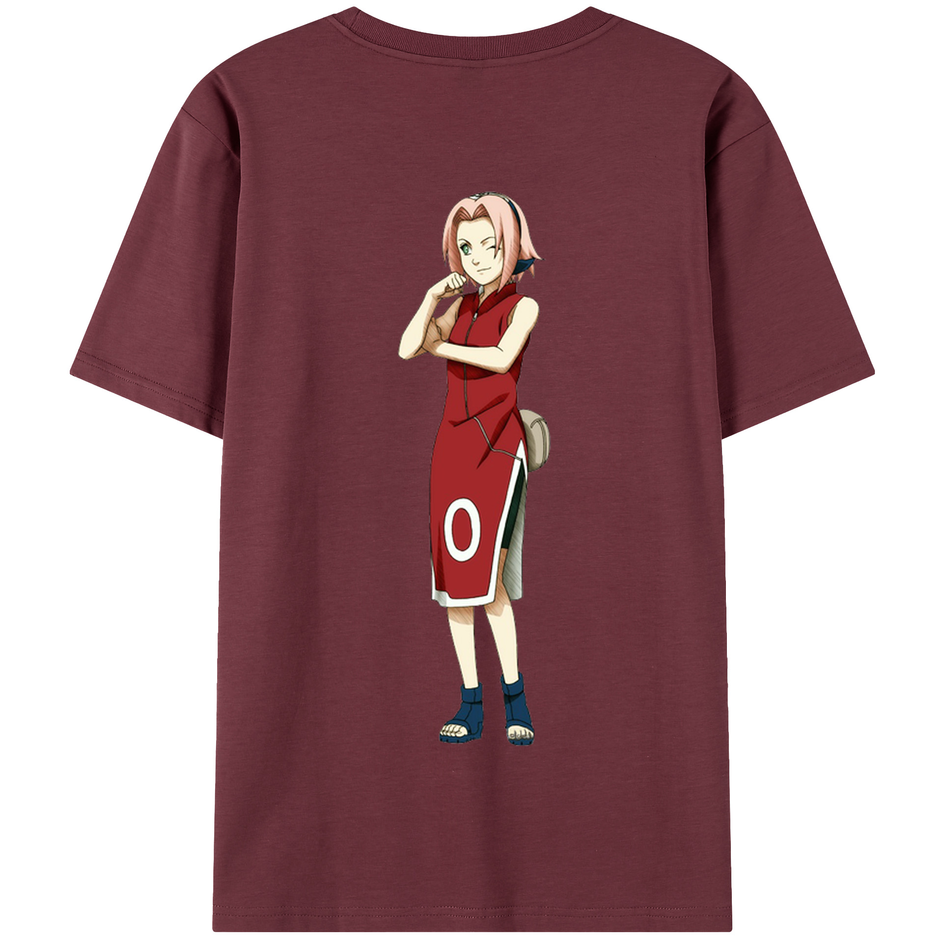 （画像用） NARUTO -ナルト- 春野サクラ Haruno Sakura 綿100％半袖Tシャツ（背面プリント）